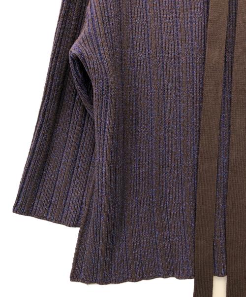 ADORE（アドーア）ADORE (アドーア) ミックスカラーリブニットトップス パープル サイズ:38 未使用品の古着・服飾アイテム