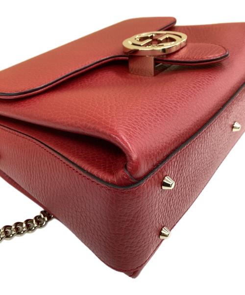 GUCCI（グッチ）GUCCI (グッチ) チェーンショルダーバッグ レッドの古着・服飾アイテム