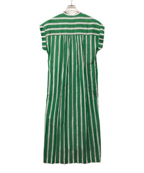 ne quittez pas（ヌキテパ）ne quittez pas (ヌキテパ) ノースリーブワンピース グリーン×ホワイト サイズ:不明の古着・服飾アイテム