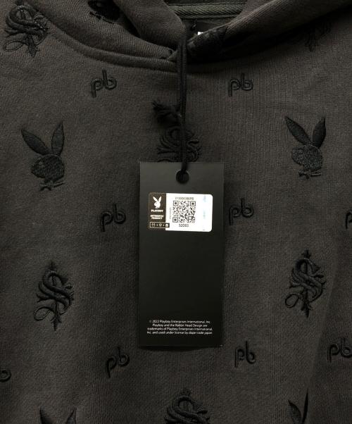 SUPPLIER（サプライヤー）SUPPLIER (サプライヤー) PLAY BOY (プレイボーイ) プルオーバーパーカー グレー サイズ:L 未使用品の古着・服飾アイテム