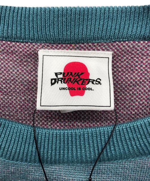 PUNK DRUNKERS（パンクドランカーズ）PUNK DRUNKERS (パンクドランカーズ) ニット ブルー サイズ:XLの古着・服飾アイテム