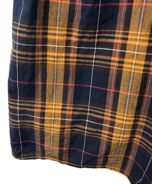 universal seven（ユニヴァーサルセブン）universal seven (ユニヴァーサルセブン) ブラウス ネイビー×イエロー サイズ:不明の古着・服飾アイテム