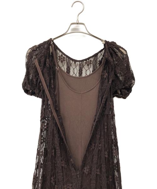 CLANE（クラネ）CLANE (クラネ) レースワンピース ブラウンの古着・服飾アイテム