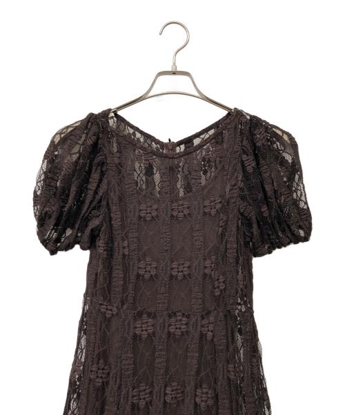 CLANE（クラネ）CLANE (クラネ) レースワンピース ブラウンの古着・服飾アイテム