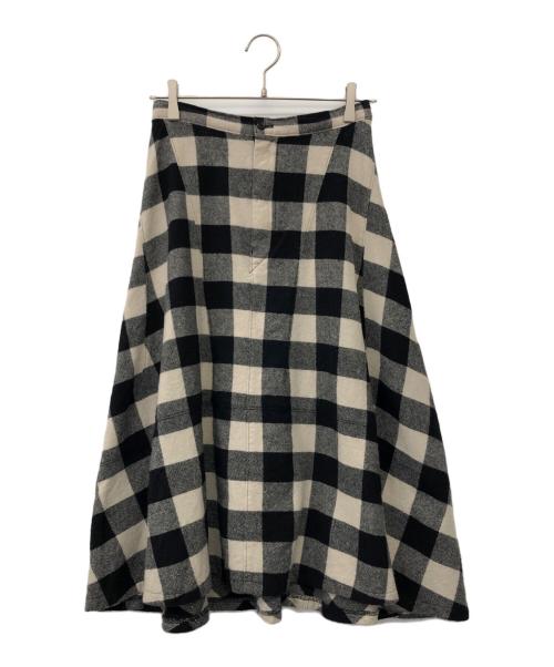 tricot COMME des GARCONS（トリココムデギャルソン）tricot COMME des GARCONS (トリココムデギャルソン) ウールスカート ブラック×ベージュ サイズ:Sの古着・服飾アイテム