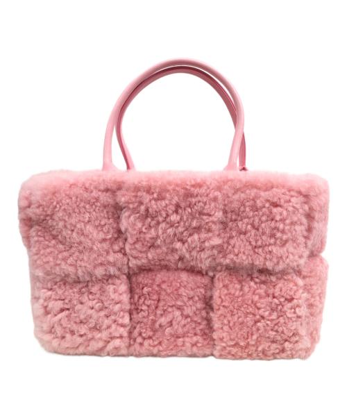 BOTTEGA VENETA（ボッテガベネタ）BOTTEGA VENETA (ボッテガベネタ) ムートントートバッグ ピンクの古着・服飾アイテム