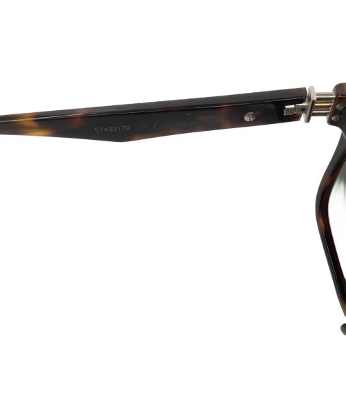 Cartier（カルティエ）Cartier (カルティエ) サングラス ブラック×ブラウン サイズ:140の古着・服飾アイテム