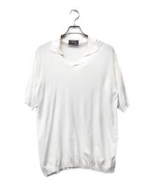 VERSACE CLASSIC（ヴェルサーチクラシック）の古着「半袖ニット」｜ホワイト