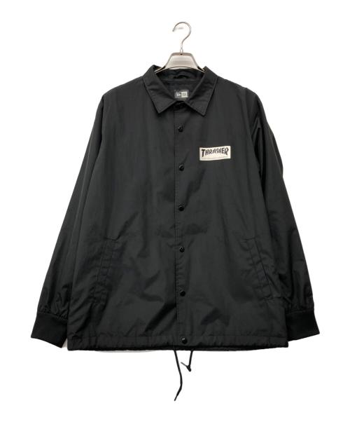 New Era×THRASHER（ニューエラ×スラッシャー）New Era×THRASHER (ニューエラ×スラッシャー) コーチジャケット ブラック サイズ:Lの古着・服飾アイテム