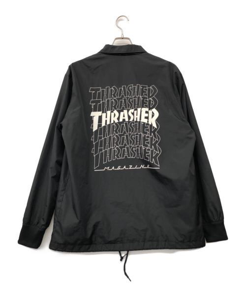New Era×THRASHER（ニューエラ×スラッシャー）New Era×THRASHER (ニューエラ×スラッシャー) コーチジャケット ブラック サイズ:Lの古着・服飾アイテム