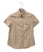BURBERRY BLUE LABELバーバリーロンドンブルーレーベル）の古着「半袖シャツ」｜ベージュ
