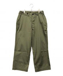 INTERIM（インテリム）の古着「SUPIMA HERRINGBONE M-43 FIELD TROUSERSSUPIMA HERRINGBONE M-43 FIELD TROUSERS」｜オリーブ