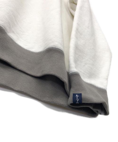 Graphpaper（グラフペーパー）Graphpaper (グラフペーパー) LOOPWHEELER (ループウィラー) RAGLAN SWEAT ホワイト×グレー サイズ:1の古着・服飾アイテム