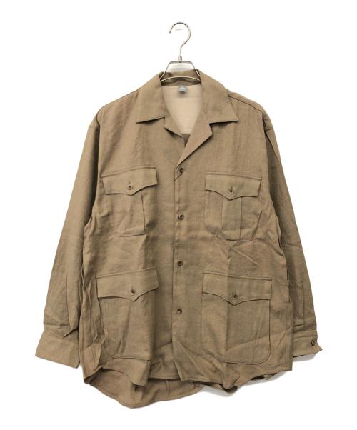 221 VILLAGE（ニーニーイチビレッジ）221 VILLAGE (ニーニーイチビレッジ) SILK LINEN SAFARI SHIRTJACKET カーキ サイズ:2の古着・服飾アイテム