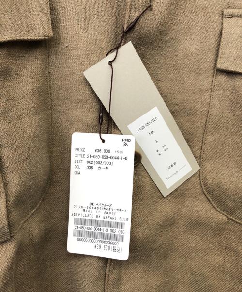 221 VILLAGE（ニーニーイチビレッジ）221 VILLAGE (ニーニーイチビレッジ) SILK LINEN SAFARI SHIRTJACKET カーキ サイズ:2の古着・服飾アイテム
