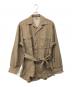 221 VILLAGE（ニーニーイチビレッジ）の古着「SILK LINEN SAFARI SHIRTJACKET」｜カーキ