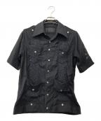 Roenロエン）の古着「ミリタリーシャツ」｜ブラック