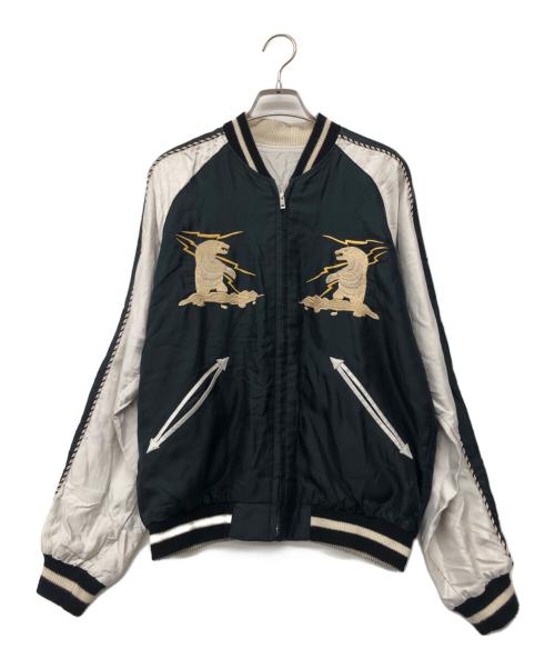 テーラー東洋（テーラートウヨウ）テーラー東洋 (テーラートウヨウ) BEAMS (ビームス) リバーシブルスカジャン ブラック×ライトグレー サイズ:Mの古着・服飾アイテム