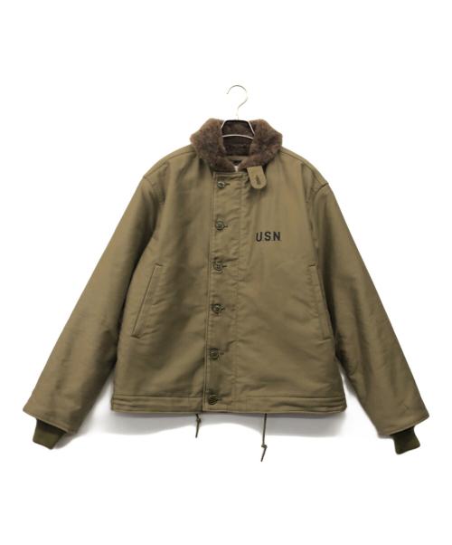 HOUSTON（ヒューストン）HOUSTON (ヒューストン) N-1デッキジャケット カーキ サイズ:38の古着・服飾アイテム