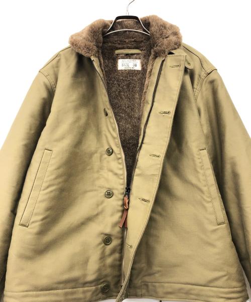 HOUSTON（ヒューストン）HOUSTON (ヒューストン) N-1デッキジャケット カーキ サイズ:38の古着・服飾アイテム