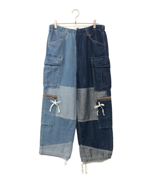 etsinta（エシンタ）etsinta (エシンタ) ドッキングデニムパンツ インディゴ サイズ:ONEの古着・服飾アイテム