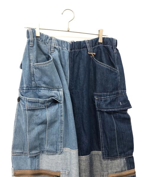 etsinta（エシンタ）etsinta (エシンタ) ドッキングデニムパンツ インディゴ サイズ:ONEの古着・服飾アイテム