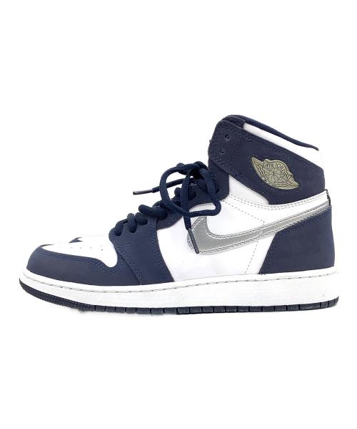 NIKE（ナイキ）NIKE (ナイキ) Air Jordan 1 High OG CO.JP ホワイト×ネイビー サイズ:24.5cmの古着・服飾アイテム