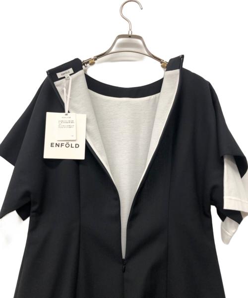 ENFOLD（エンフォルド）ENFOLD (エンフォルド) 半袖カットソー ブラック サイズ:M 未使用品の古着・服飾アイテム
