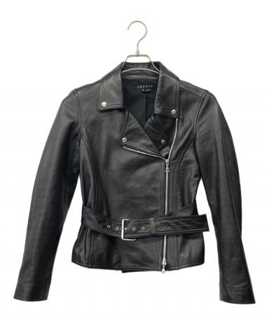 Theory ブラックレザージャケット Pサイズ　新品未使用 中古・古着通販】theory (セオリー) ライダースジャケット ブラック