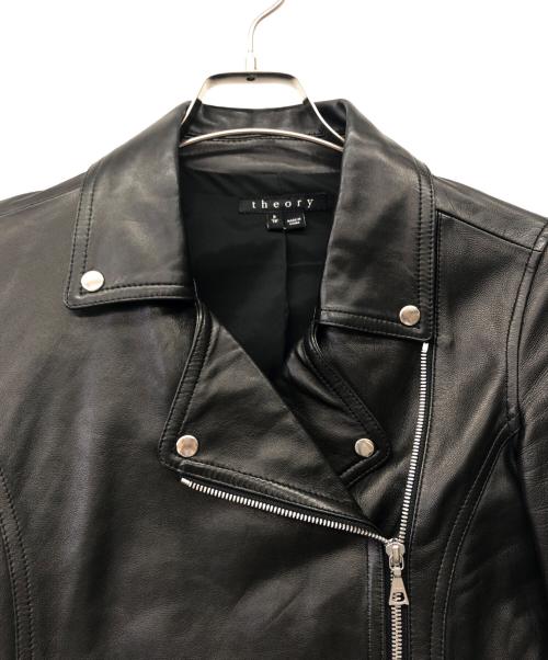 theory（セオリー）theory (セオリー) ライダースジャケット ブラック サイズ:Ｐの古着・服飾アイテム