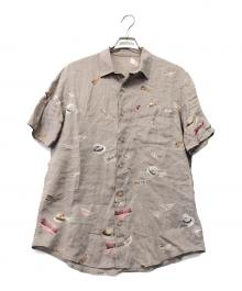 PAPAS（パパス）の古着「リネンシャツ」｜グレー