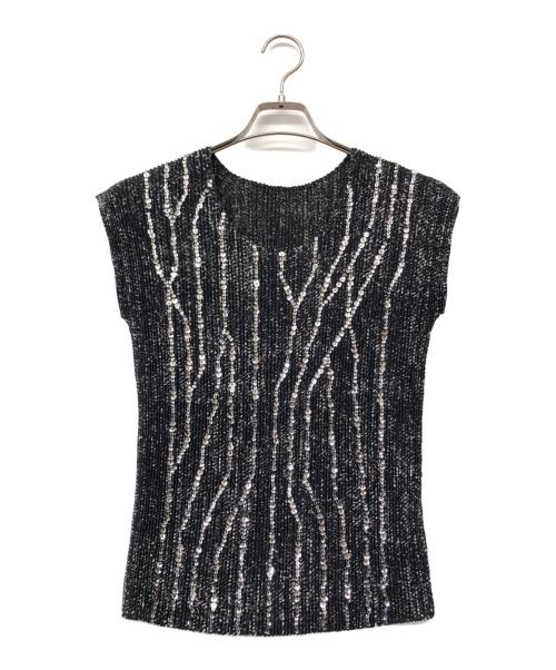 SPECCHIO（スペッチオ）SPECCHIO (スペッチオ) ノースリーブブラウス ブラック サイズ:40の古着・服飾アイテム