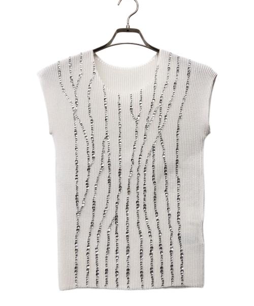 SPECCHIO（スペッチオ）SPECCHIO (スペッチオ) ノースリーブブラウス ホワイト サイズ:40の古着・服飾アイテム