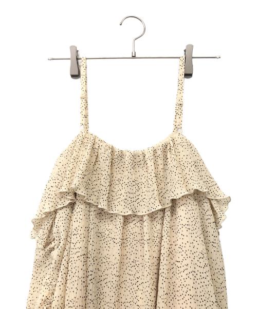 COEL（コエル）COEL (コエル) サイドシャーリングドットワンピース ベージュ サイズ:36の古着・服飾アイテム