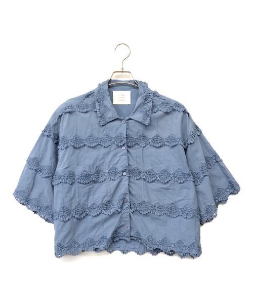 crinkle crinkle crinkle（クリンクル クリンクル クリンクル）crinkle crinkle crinkle (クリンクル クリンクル クリンクル) 半袖シャツ ブルー サイズ:FREEの古着・服飾アイテム