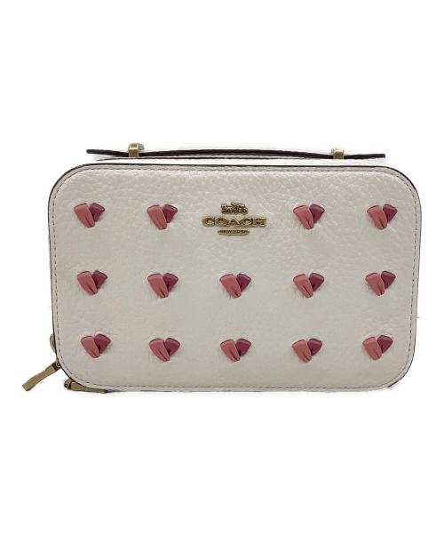 COACH（コーチ）COACH (コーチ) アリー ベルト バッグ ウィズ ハート エンブロイダリー ホワイトの古着・服飾アイテム