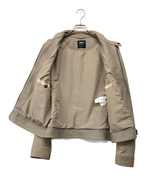 EMMETI（エンメティ）EMMETI (エンメティ) シングルライダースジャケット ベージュ サイズ:50の古着・服飾アイテム