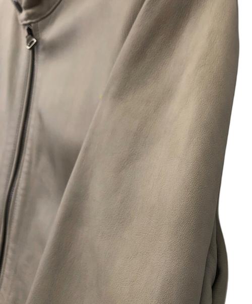 EMMETI（エンメティ）EMMETI (エンメティ) シングルライダースジャケット ベージュ サイズ:50の古着・服飾アイテム