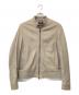 EMMETI（エンメティ）の古着「シングルライダースジャケット」｜ベージュ