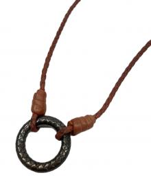 BOTTEGA VENETA（ボッテガベネタ）の古着「イントレチャート　ネックレス」｜ブラウン