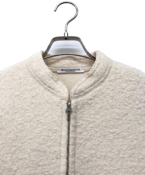 BEAUTY&YOUTH（ビューティーアンドユース）BEAUTY&YOUTH (ビューティーアンドユース) ブークレーダブルジップブルゾン ホワイト サイズ:Sの古着・服飾アイテム
