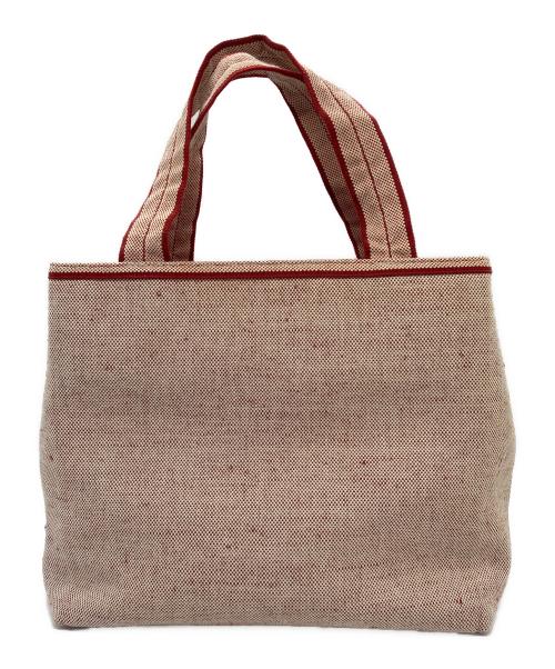 PRADA（プラダ）PRADA (プラダ) キャンバストートバッグ レッドの古着・服飾アイテム