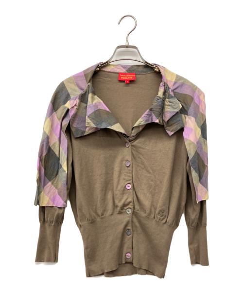 Vivienne Westwood RED LABEL（ヴィヴィアンウエストウッドレッドレーベル）Vivienne Westwood RED LABEL (ヴィヴィアンウエストウッドレッドレーベル) 薄手ニット オリーブ サイズ:3の古着・服飾アイテム