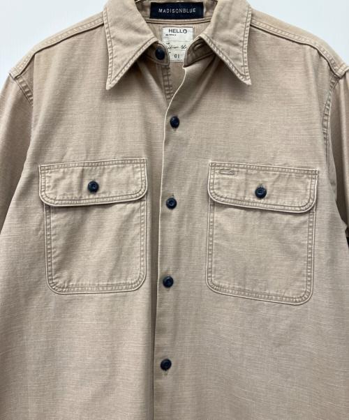 MADISON BLUE（マディソンブルー）MADISON BLUE (マディソンブルー) ワークシャツ ベージュ サイズ:1の古着・服飾アイテム