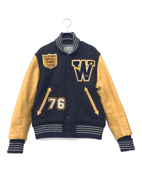 whitesville（ホワイツビル）whitesville (ホワイツビル) アワードジャケット ネイビー×イエロー サイズ:38の古着・服飾アイテム