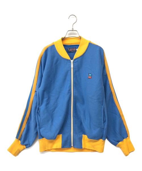 Mr.FREEDOM×SUGAR CANE（ミスターフリーダム×シュガーケーン）Mr.FREEDOM×SUGAR CANE (ミスターフリーダム×シュガーケーン) トラックジャケット ブルー×イエロー サイズ:Ⅼの古着・服飾アイテム