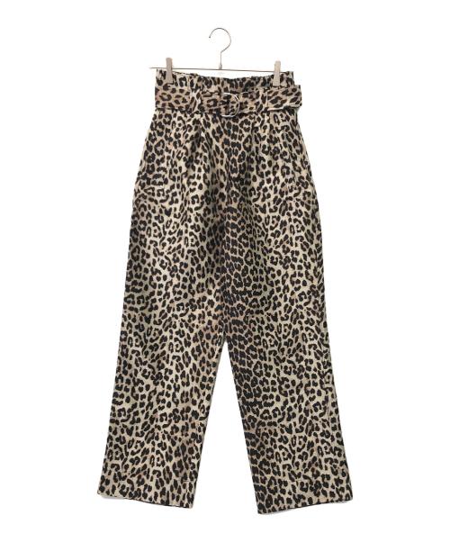 GANNI（ガニー）GANNI (ガニー) ハイウエストパンツ ブラウン サイズ:34の古着・服飾アイテム