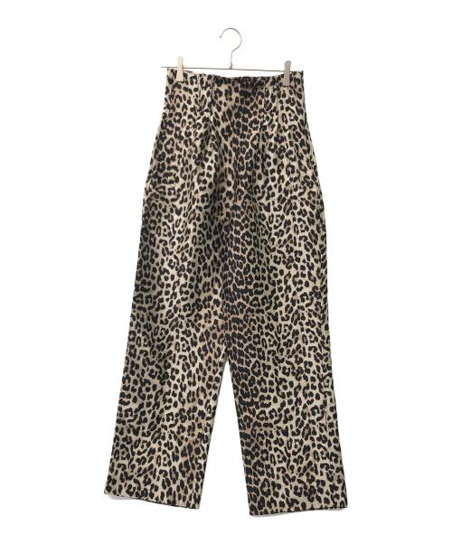 GANNI（ガニー）GANNI (ガニー) ハイウエストパンツ ブラウン サイズ:34の古着・服飾アイテム