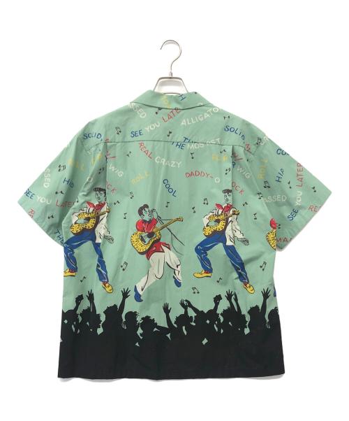 Star OF HOLLYWOOD（スターオブハリウッド）Star OF HOLLYWOOD (スターオブハリウッド) 半袖シャツ グリーン サイズ:Ⅼの古着・服飾アイテム