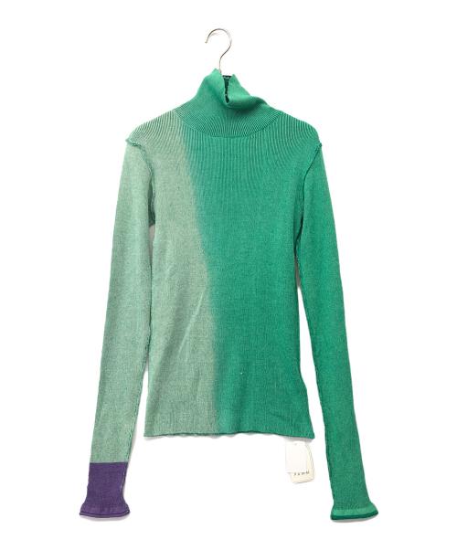 PAMM（パム）PAMM (パム) 手染めリブニット グリーン サイズ:Fの古着・服飾アイテム